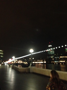 The Thames at night.